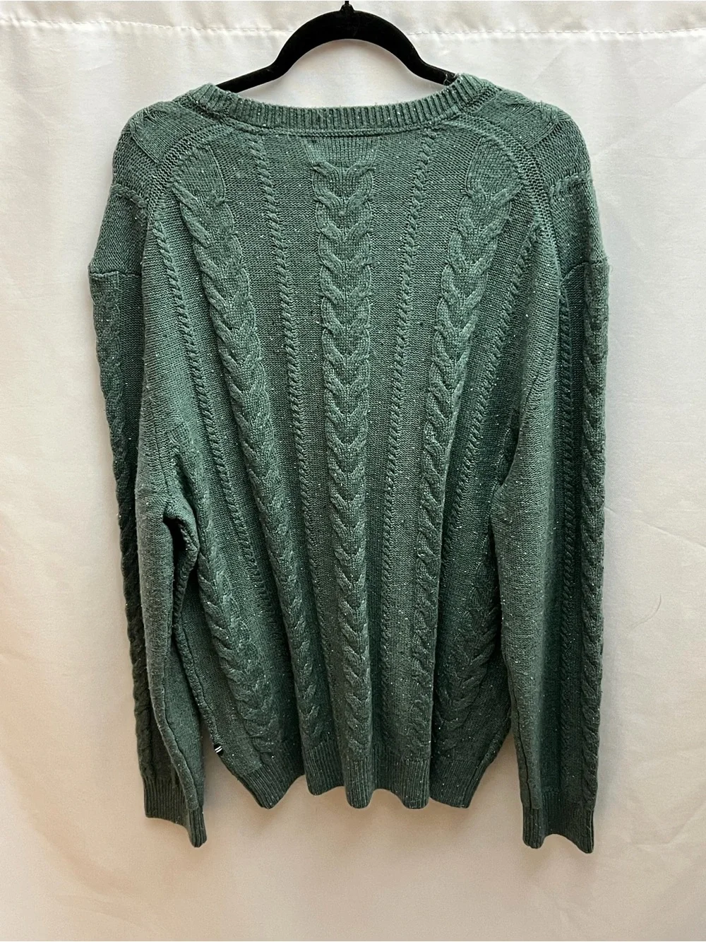 NWT Nautica Men’s Cable Knit Crewneck Sweater XXL Arctic Fern Green Classic